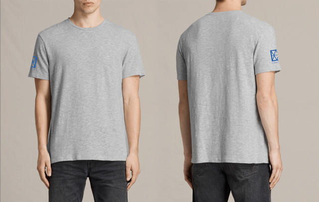 T-shirt Cinza - Braço