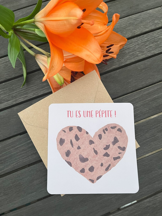 Carte de vœux &quot;Cœur cookie&quot;