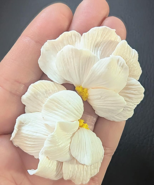 Ivory Bloom Statement Stud Earrings