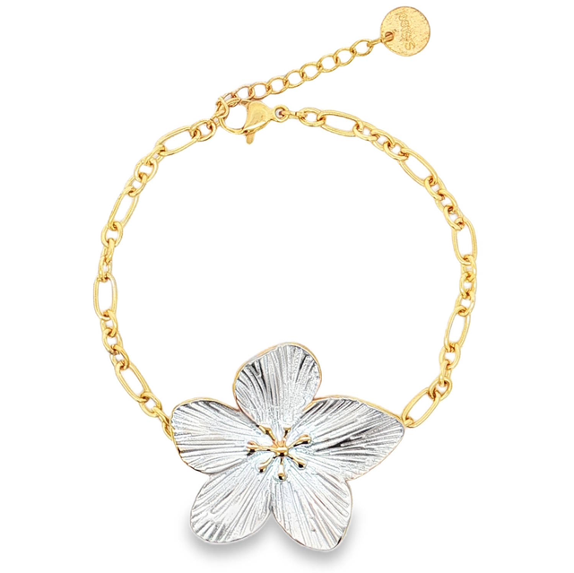 Bracelet fleur colorée