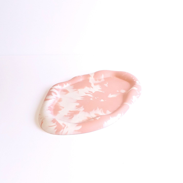 Plateau / vide-poche rose poudré