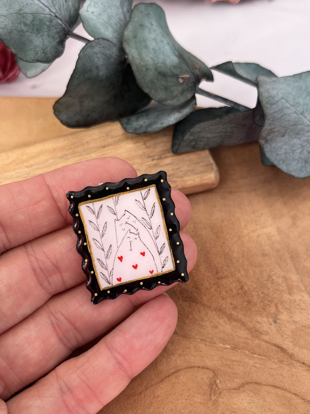 Broche timbre chats (1)