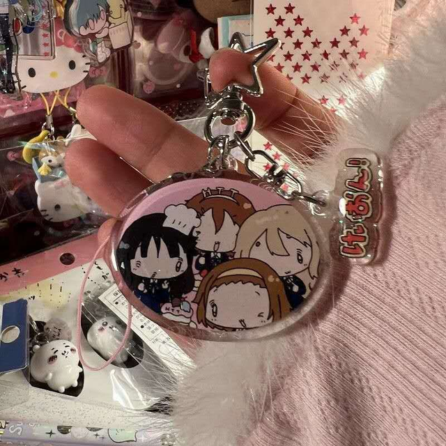Porte-clés Acrylique K-ON! – Maison de Desserts, Pendentif Anime Kawaii