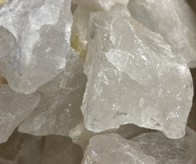Milky Quartz, a variety of Quartz, rough chunk