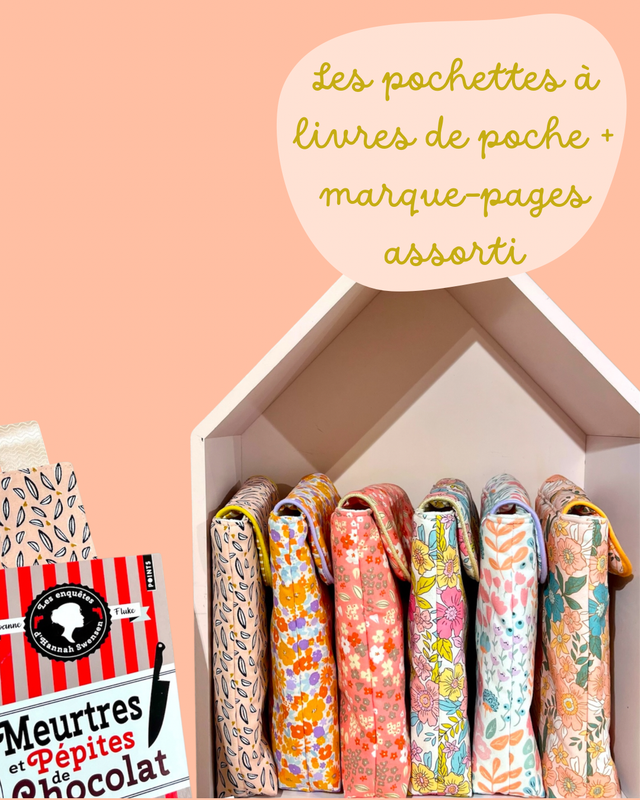 Pochette pour livre de poche et marque-page
