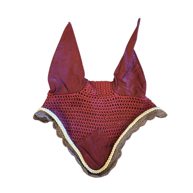 Bonnet bordeau/gris cheval (LS1033)