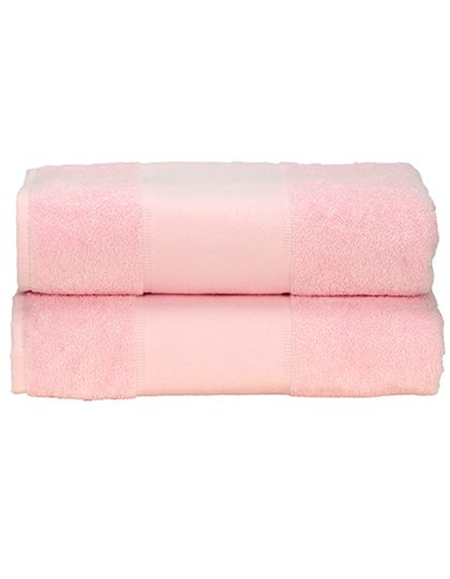 Drap de bain Light Pink brodé avec prénom