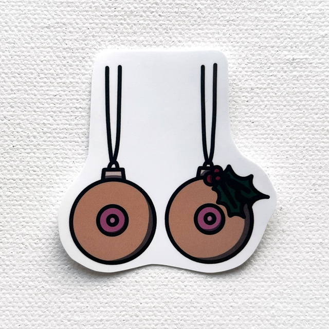 Sticker M Weihnachtskugeln Brüste