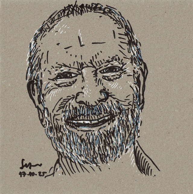 Dibujo: Retrato de Terry Gilliam