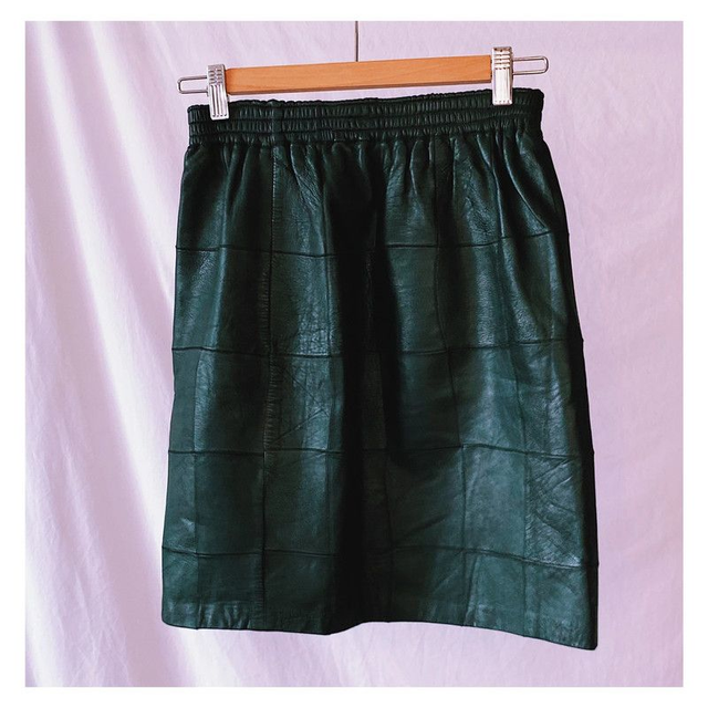 Jupe en cuir faite main - XS