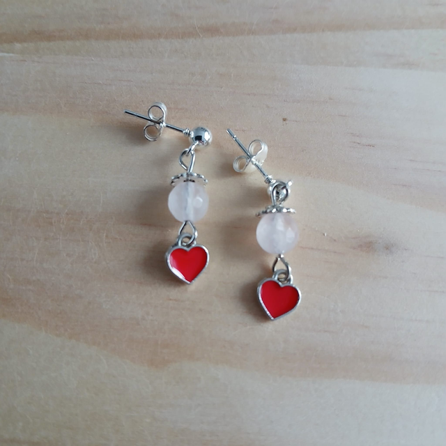 Meisjes oorbellen met Rozenkwarts “Zachte Hartendroom” (3.054)