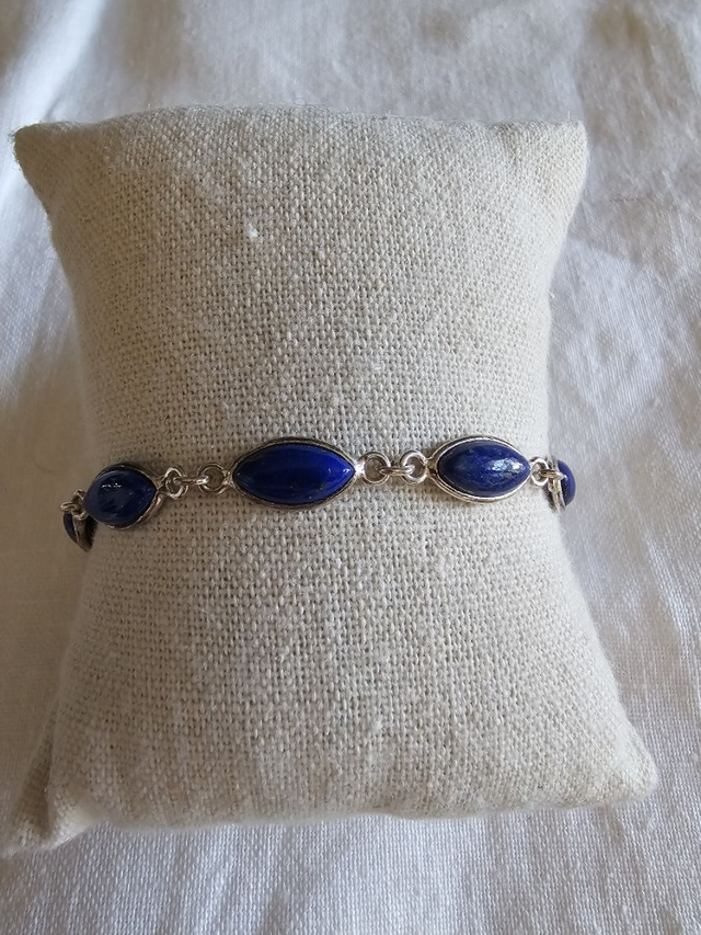 bracelet lapis lazuli en argent