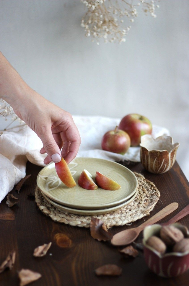 Petite assiette 16cm &quot;feuillage vert&quot;