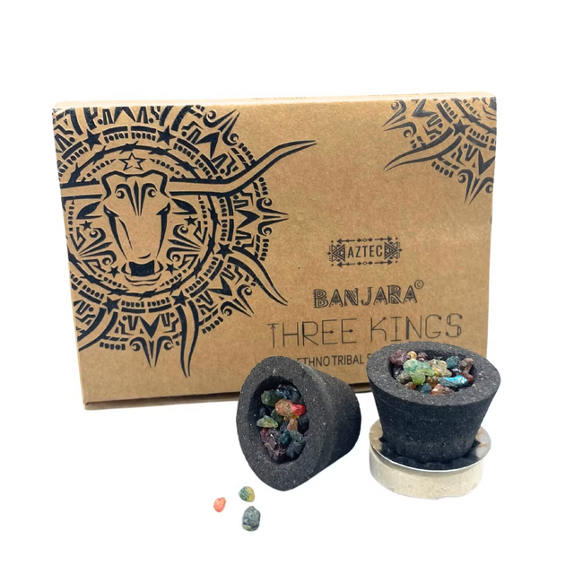 6 Banjara Resin Cups- Three Kings