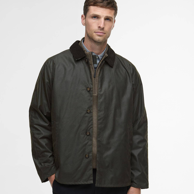 Barbour Short Lorden Wax Mac Olive