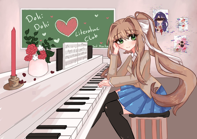 Doki Doki Literature Club - Monika - A4 &amp; A5 Print