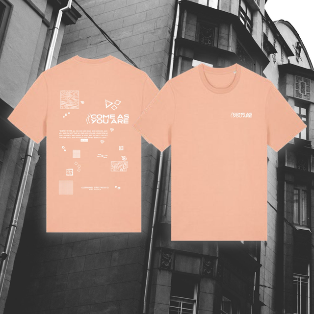 COME AS YOU ARE T-SHIRT PEACH 