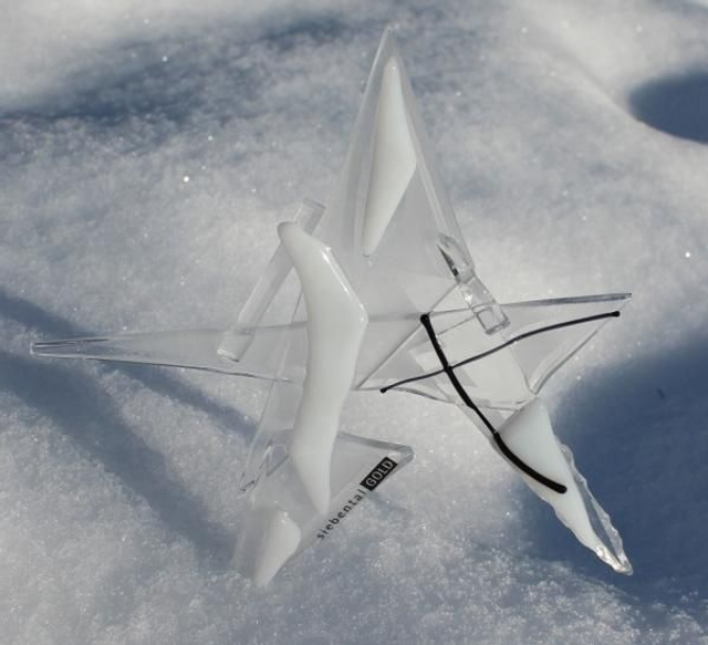 o11 Glas-Stern mit Opalglas  o/ 15 cm