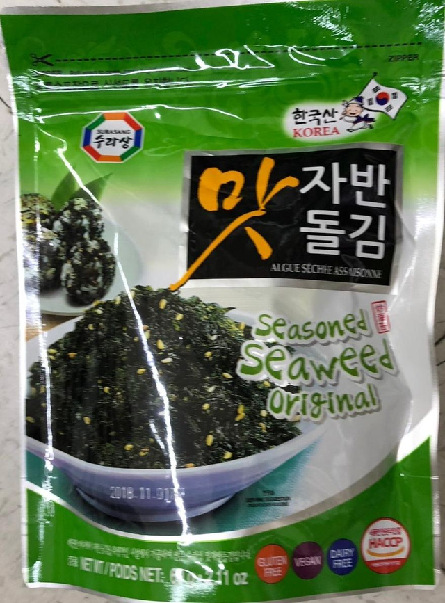 Surasang Sura Seasoned Seaweed Laver Original 60g