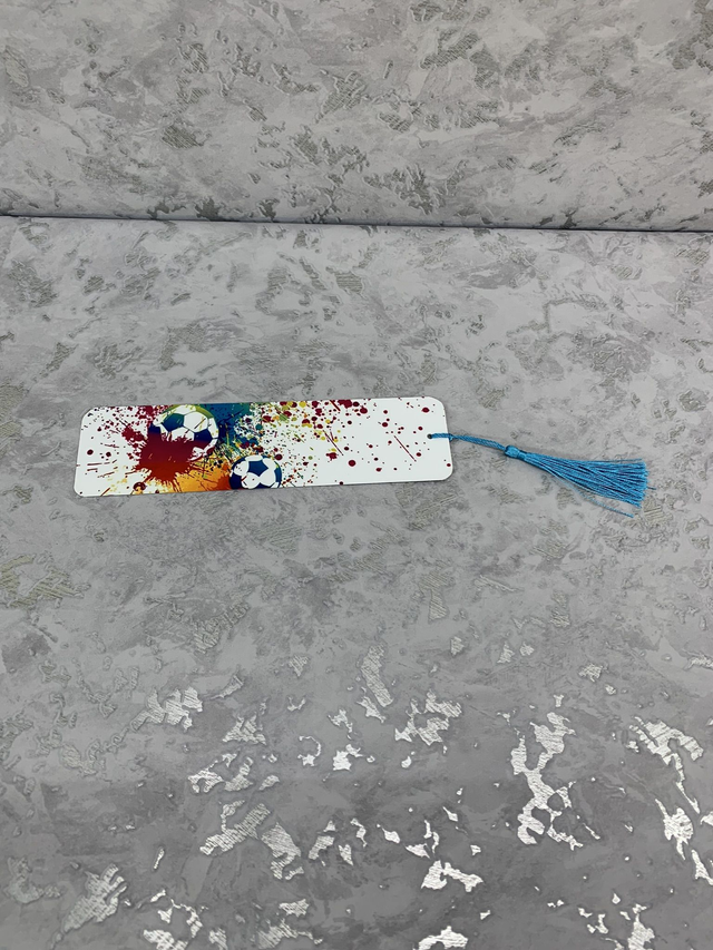 Footballs metal bookmark  