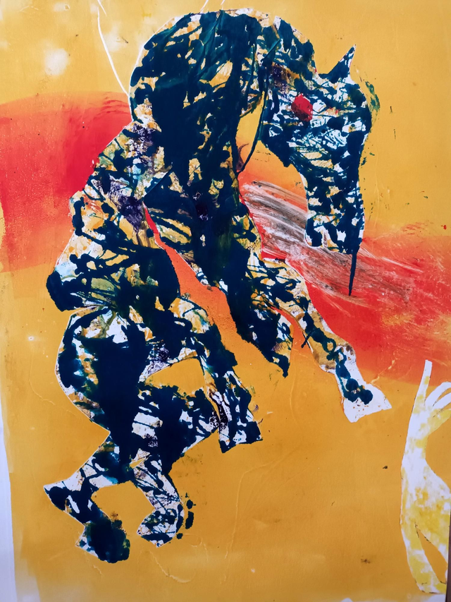 "Horse 2" by Jude Montague. Edition of one. 