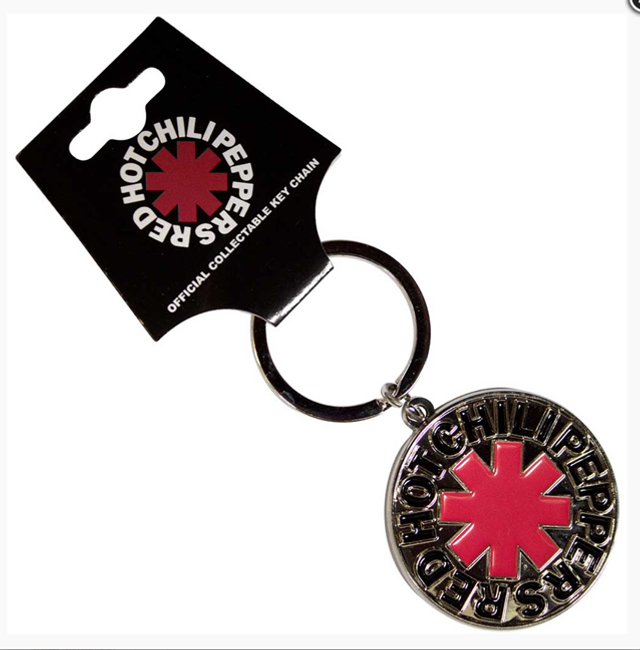 RED HOT CHILI PEPPERS KEYCHAIN: ASTERISK LOGO SILVER