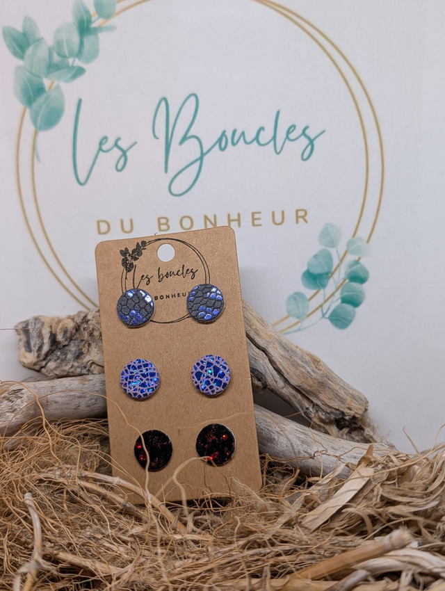 Lot de 3 paires de puces pu051