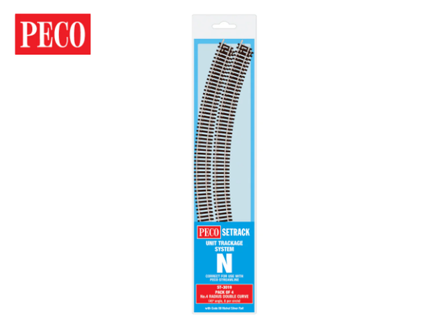 4 rails courbe R4 Peco ST-3019 N