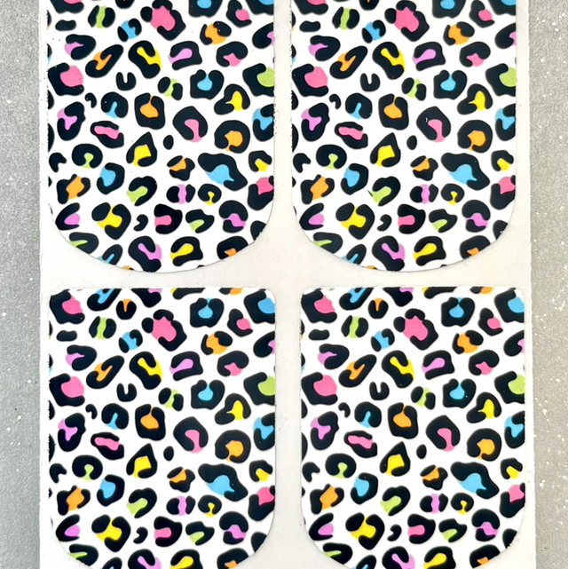 Rainbow Leopard Stickers (Set of 4) 