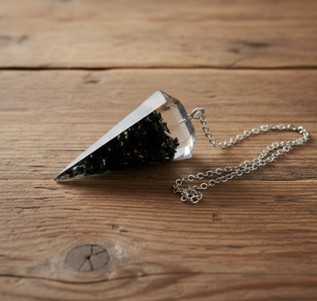 Péndulo orgonita shunguita