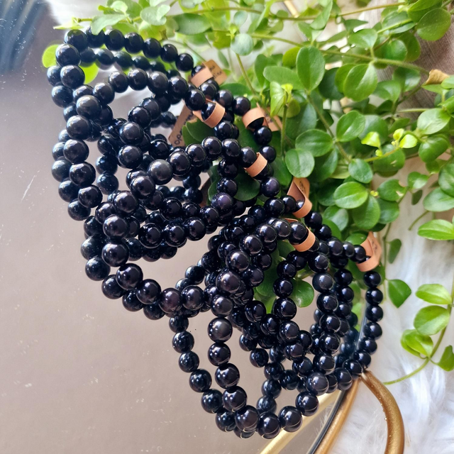 Rainbow obsidian 8mm beaded bracelet 