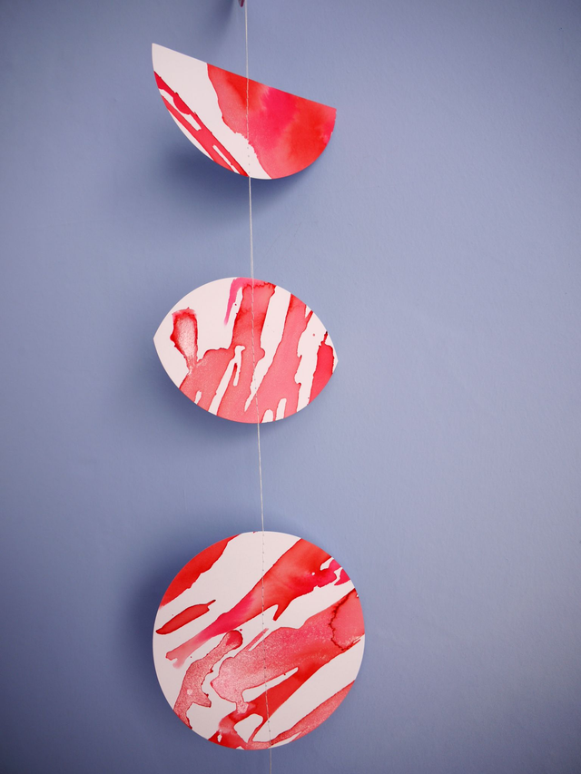 Strawberry Moon phases ink wall hanging - SUMMER // LIGHT // JUNE