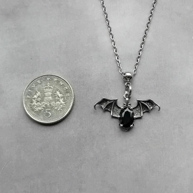 Black Body Bat Necklace