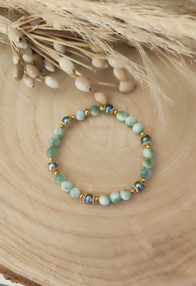 Bracelet "Énergie Féminine" Garniérite