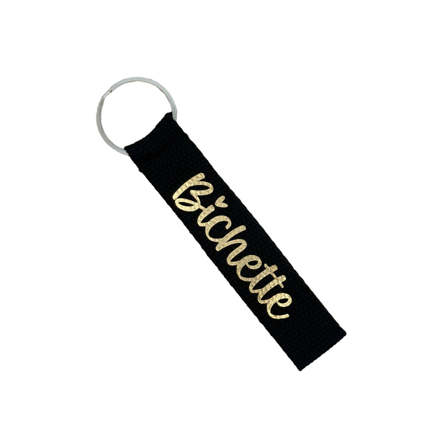Porte Clé Noir et Doré Bichette