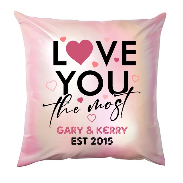 Holographic Pink Cushion - Love you