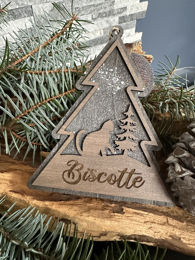 Boule de Noël pour chat sapin &quot;Biscotte&quot;