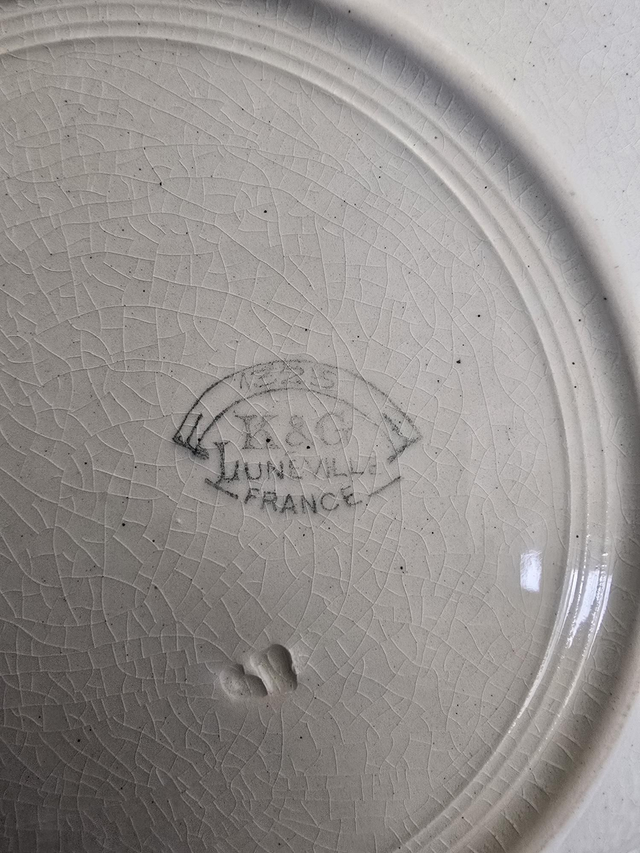 Assiettes plates K.G Luneville