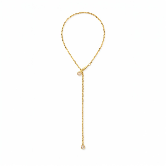 IMPERIAL necklace gold &amp; champagne swarovski 