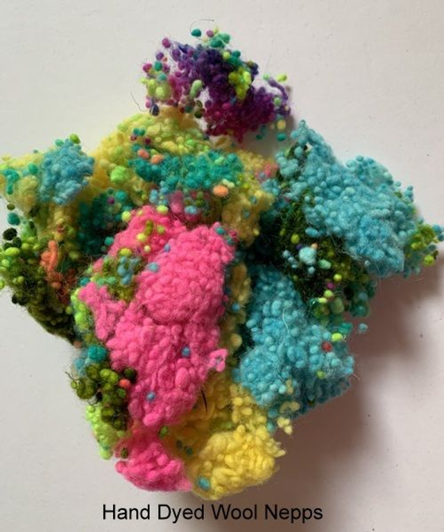 Wool Nepps,  Slubs and Mixed Threads for Felting and Spinning