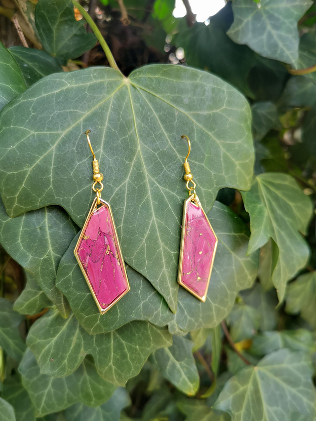 Collection Marbre Cerise - Boucles d&#039;oreilles Siana 