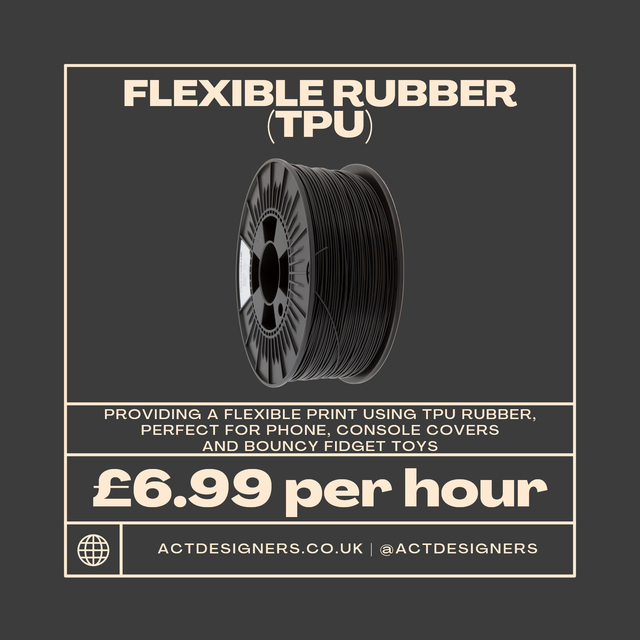 3D Printed Rubber - TPU - Flexible Prints