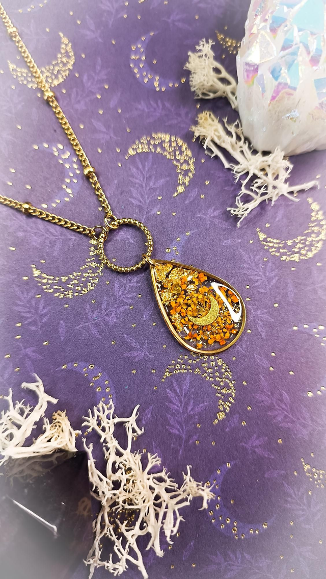 Collier LUNAA - Orange d'automne