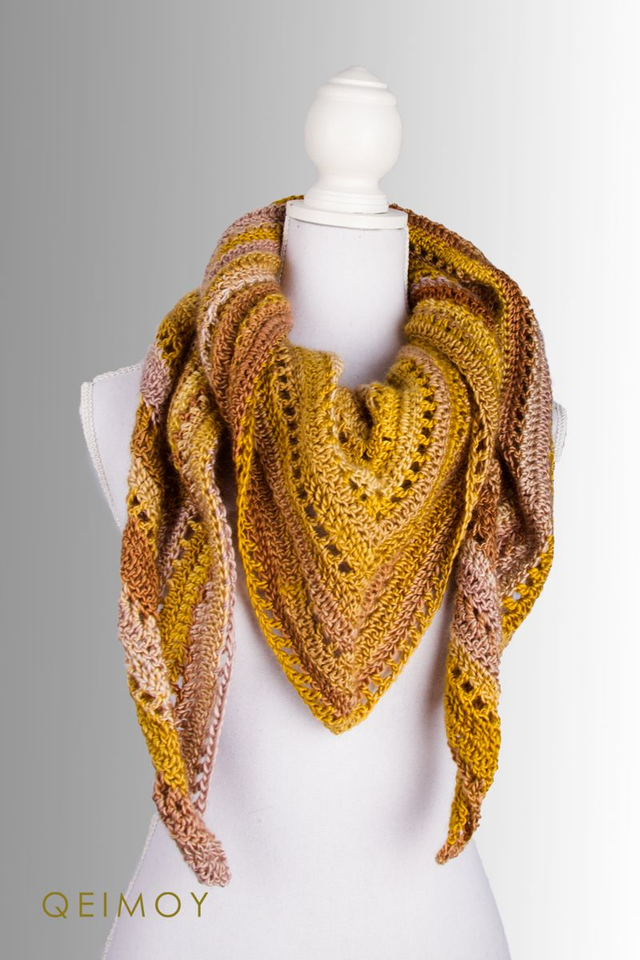 Handgehaakte driehoekssjaal