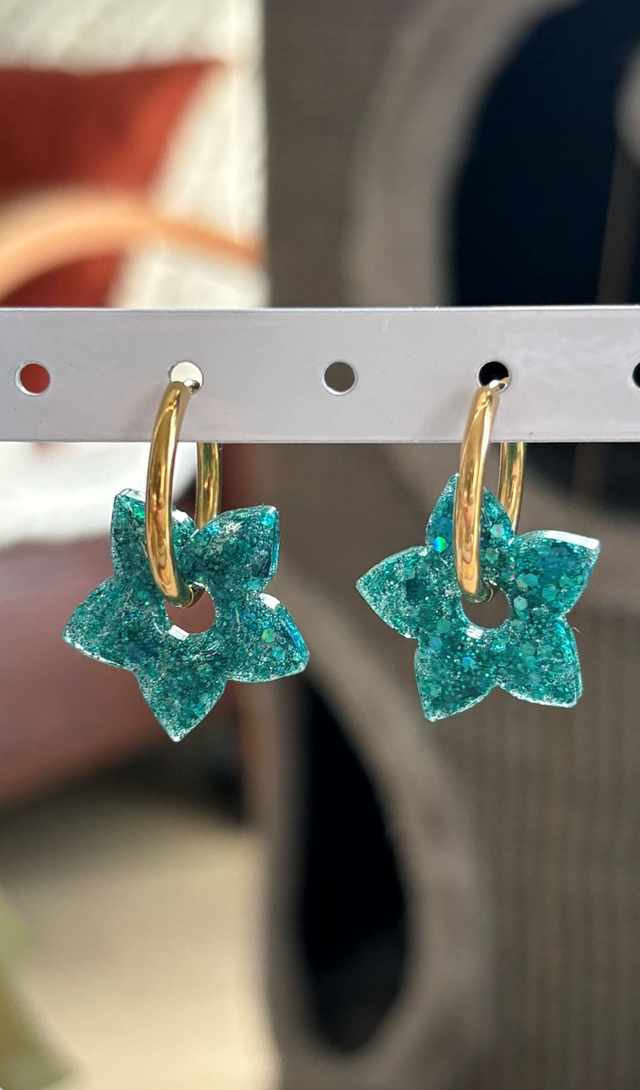 Pampilles ALBA - Bleu à paillettes