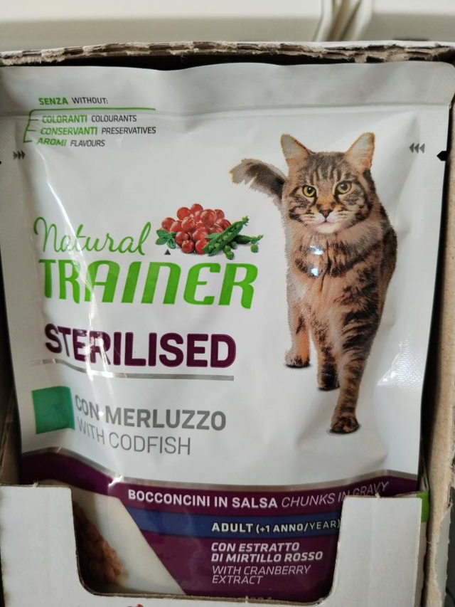 Natural Trainer Sterilised Merluzzo/Tonno/Tacchino /Manzo 