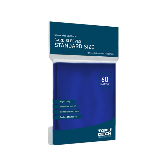 Protector Top Deck Azul Tamaño Standard