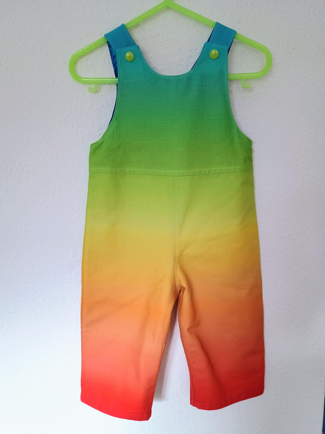 Dungarees - 6-9 mth (8 kg). Rainbow