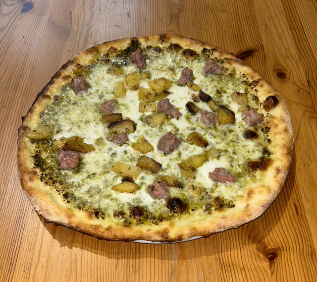 Crema di Basilico con Salsiccia e Patate