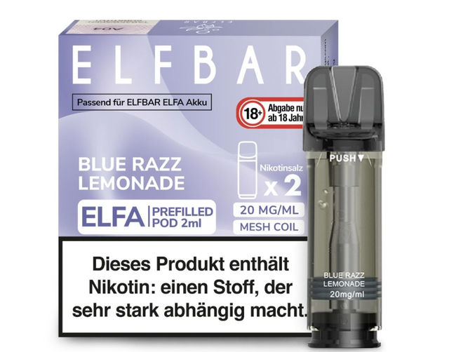 ELFBAR ELFA Prefilled Pods – Blue Razz Lemonade | 20 mg